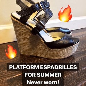 Nine West Wedge Platform Espadrilles - 10.5 -NWOB